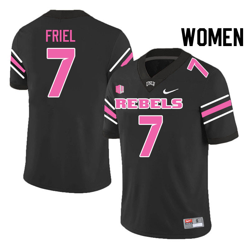 Women #7 Cameron Friel UNLV Rebels College Football Jerseys Stitched-Black